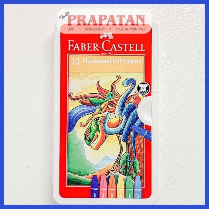 

( SEKOLAH / LUKIS ) PROMO FABER CASTELL 12 OIL PASTELS / HEXAGONAL CRAYON (SENI / MENGGAMBAR / ART / KERAJINAN ) GOOD QUALITY
