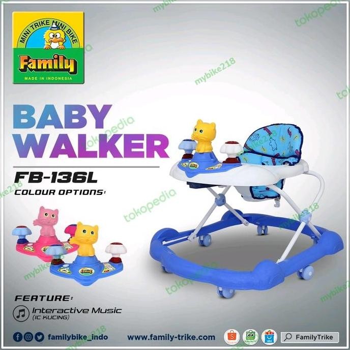 Baby Walker Family F136 Musik Lampu Murah