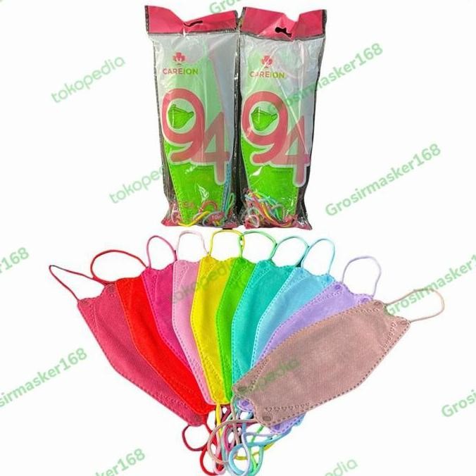 [Expert] Masker kf94 MOUSON mix warna / kf94 rainbow /kf94 anak isi 10pcs