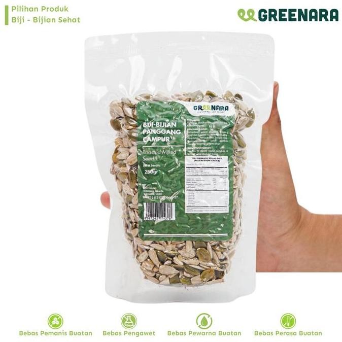 

ID | BIJI PANGGANG CAMPUR (KUACI,BIJI LABU) 250GR / ROASTED MIXED SEEDS
