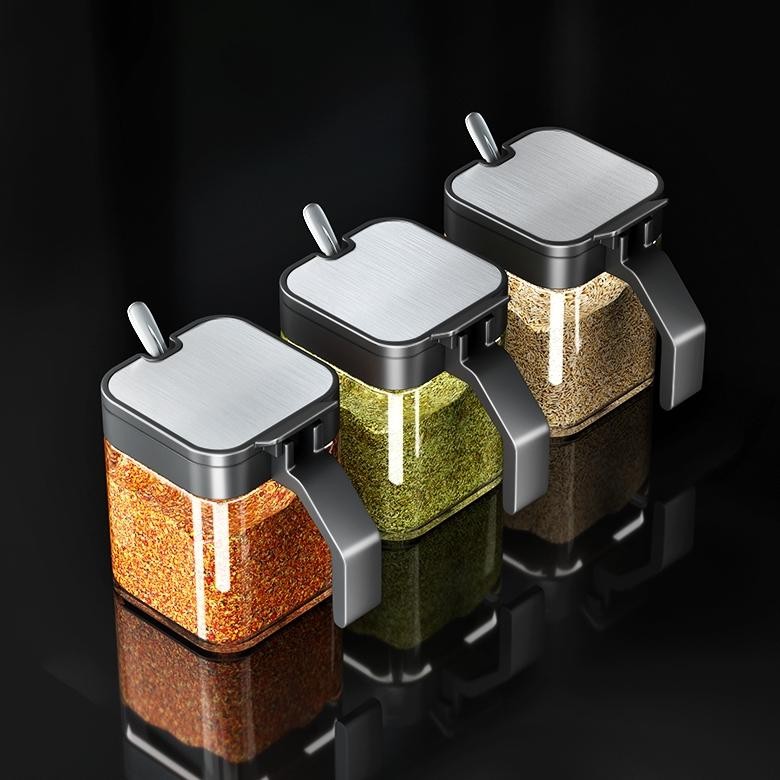 Kotak bumbu, toples bumbu, wadah garam, untuk dapur rumah tangga, tempat garam dan bumbu, kotak peny