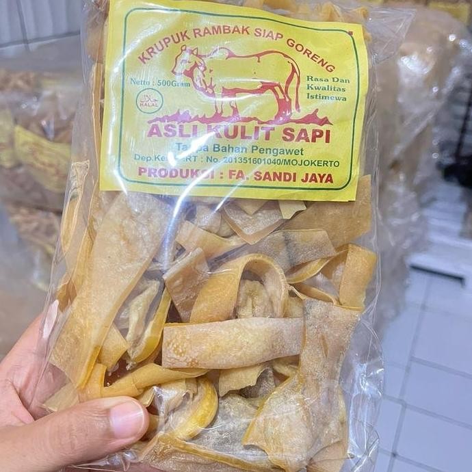 

Rambak Kulit Sapi Stik Lebar 500 gr