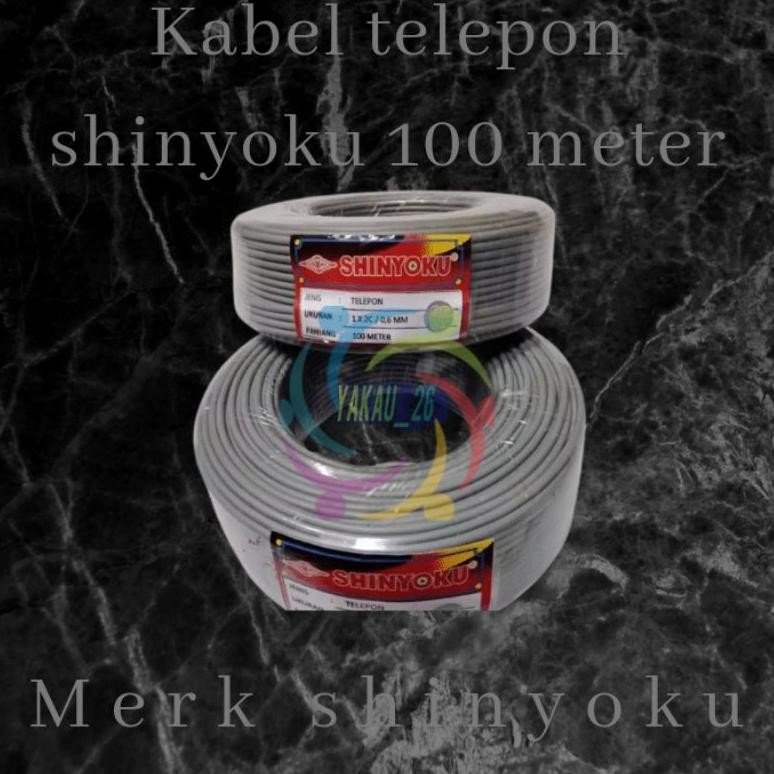 NEW KABEL TELEPON SHINYOKU/KABEL INSTALASI WALET 100METER [terbaik][terlaris]
