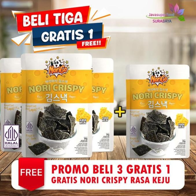 

[PROMO BELI 3GRATIS1] Norigo Seaweed Snack Rumput Laut Halal 20g