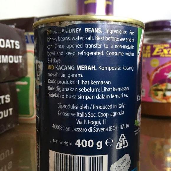 

CIRIO RED KIDNEY BEANS (Kacang Merah Kaleng) 400g