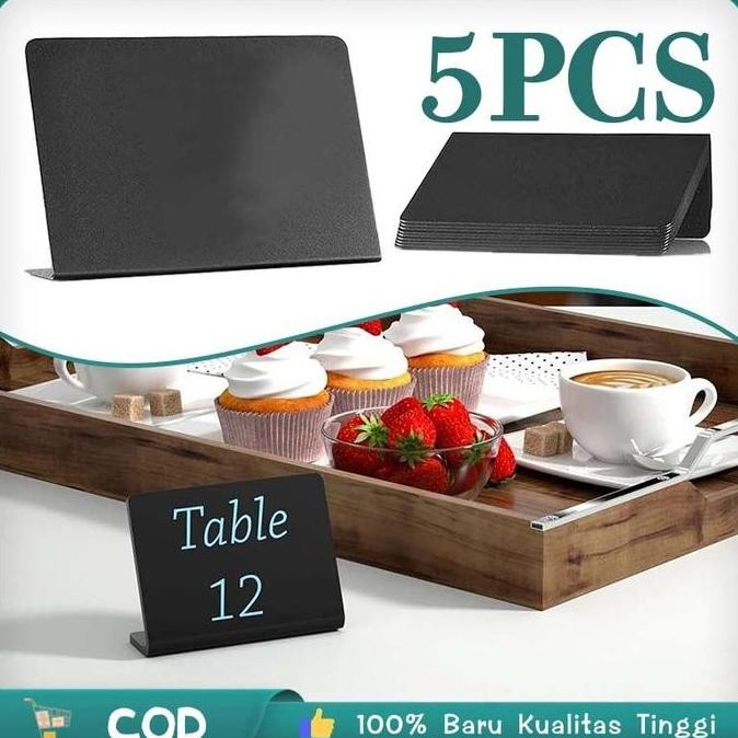 

5Pcs/Set Acrylic Chalkboard Mini Blackboard Kecil Papan Tulis Kapur Food Buffet Mini