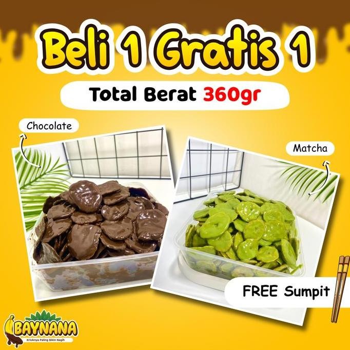 

BAYNANA PAKET HEMAT 2 PACK READY STOK KRIPIK PISANG COKLAT