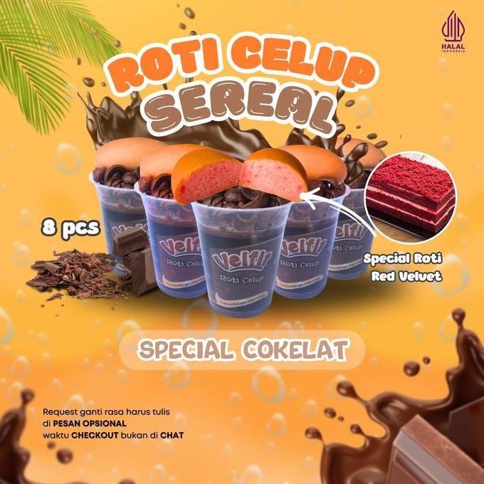 

[SARAPAN] VELFIT ROTI CELUP ISI 8pcs RASA COKLAT DAN SEREAL 5g , COCOK BUAT SARAPAN , COCOK DIJUAL DIKANTIN SEKOLAH
