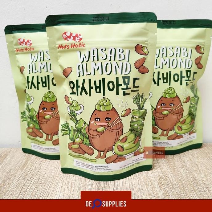

Nuts Holic Wasabi Almond 180gr - Kacang Nutsholic Korea Viral Halal