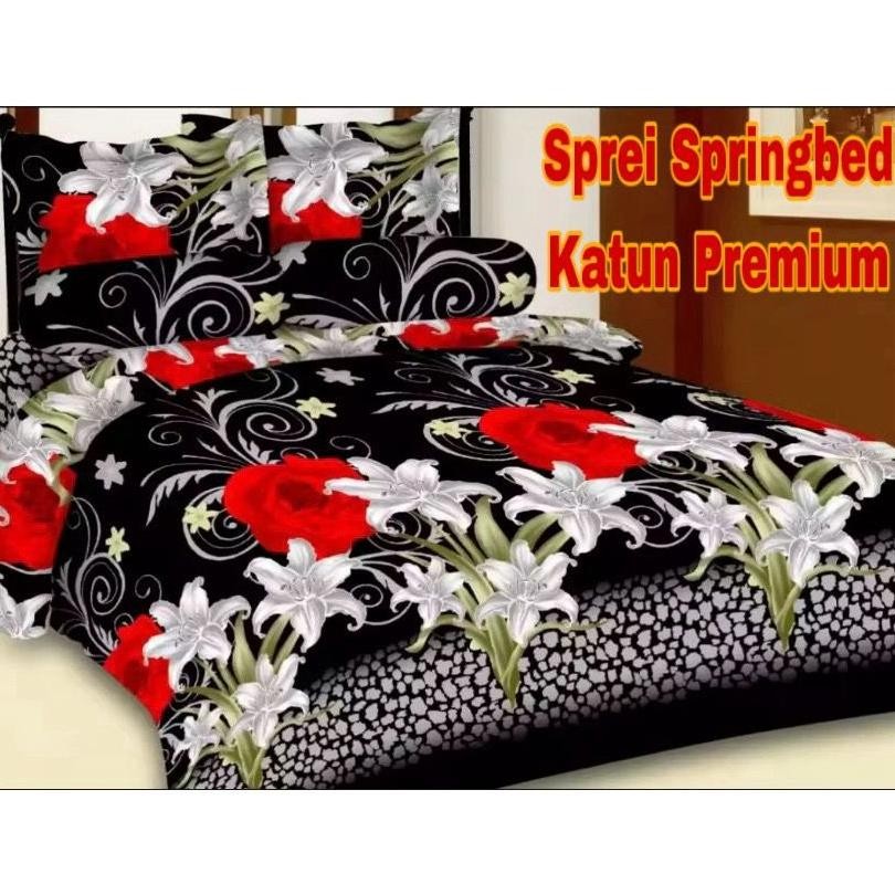 SPREI MOTIF BAHAN L4DYROSE 180x200 160x200 120x200 1 SET 2 SARUNG BANTAL 1 SARUNG GULING/SPRAI HOMEM