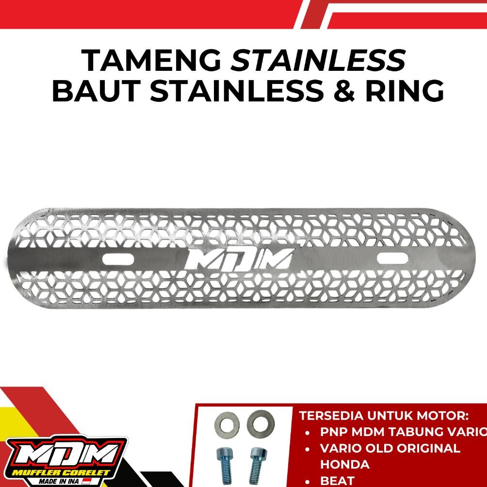 MDM RACING MUFFLER Tameng Stainlish MDM PNP Tabung Vario MDM AST