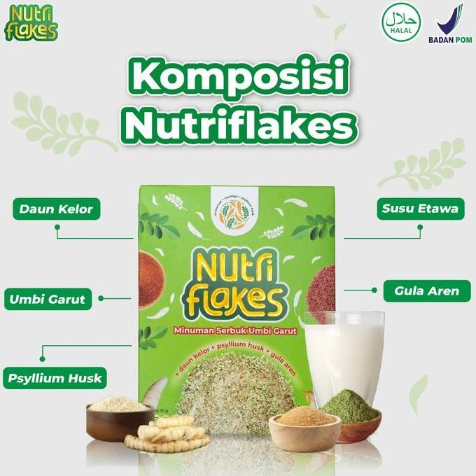 

NUTRIFLAKES sereal umbi garut solusi asam lambung 1 box