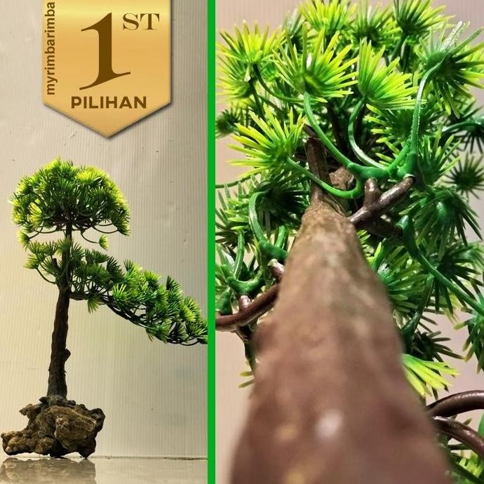 Bonsai Afrika Tanaman Plastik Aquascape Hiasan Aquarium Ikan Hias