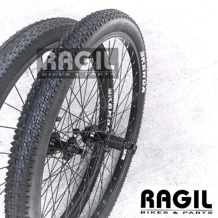 Wheelset Sepeda 26 United Ban Luar Dalam Velg Rims Rim Hub Freehub Jari Jari Lengkap Tinggal Pakai P