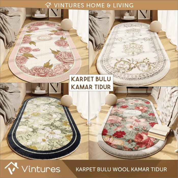 [50x120] Karpet Kamar Tidur Bulu / Karpet Aesthetic / Karpet Bulu Premium