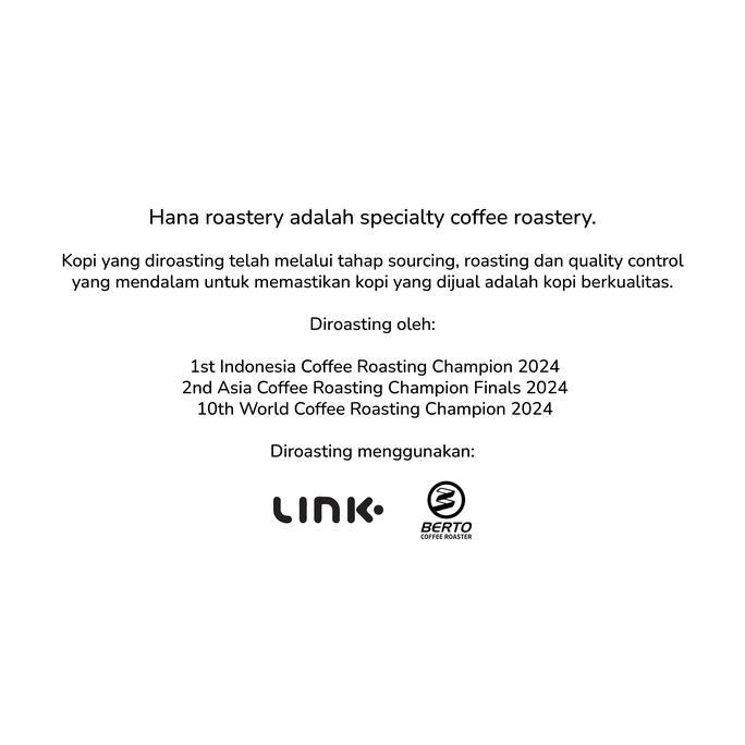 

JH8 Puntang Typica Micro Lot - Anaerobic Slow Drying Natural - Hana Roastery - 150 gram