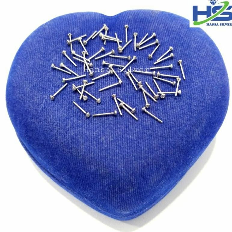 Anting Giwang Perak Asli 925 Lapis Emas Putih Model Mata Burung Untuk Tindik Hidung DiM