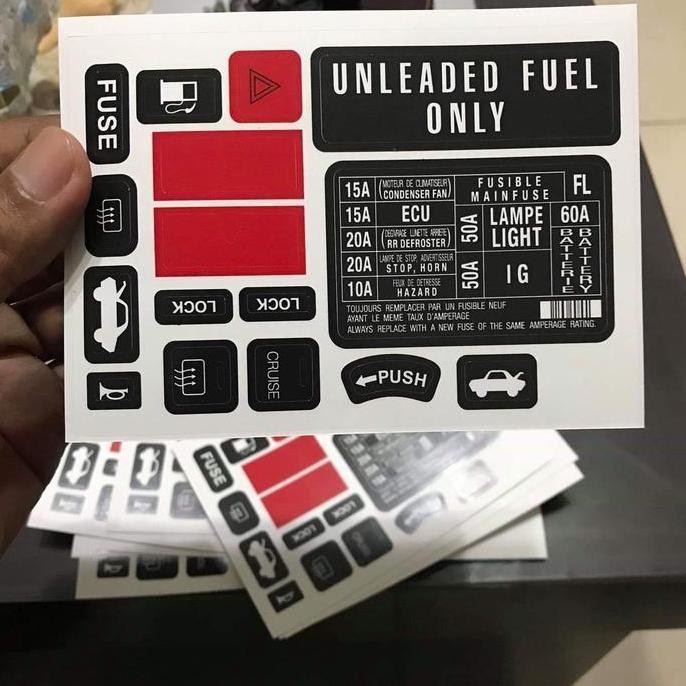 sticker stiker tombol panel Civic nouva nova grandcivic lx