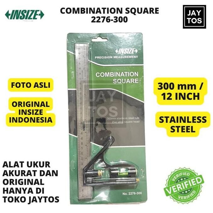 

INSIZE 2276-300 COMBINATION SQUARE STAINLESS STEEL PENGGARIS SIKU TUKANG 30 CM 12 INCH ORIGINAL DAN TERPERCAYA