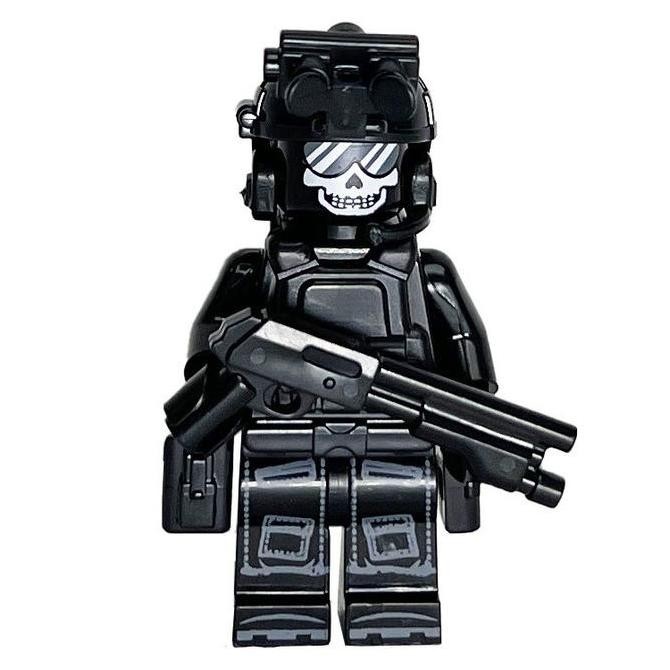 1Set Mainan Balok Militaryn Minifigure Army Swat Team Mainan Tentara Mini  Hitam Keren Mainan Milite