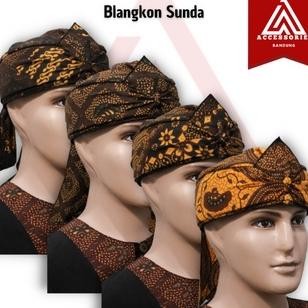 IKet kepala  Blangkon sunda jawa dewasa & anak udeng bendo motif batik totopong sunda DiM