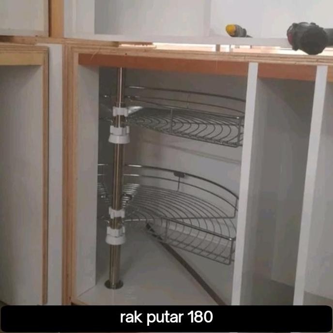 Rak Sudut Dapur Putar Sudut 270 / Sudut Kabinet Putar 270 Rak Sudut