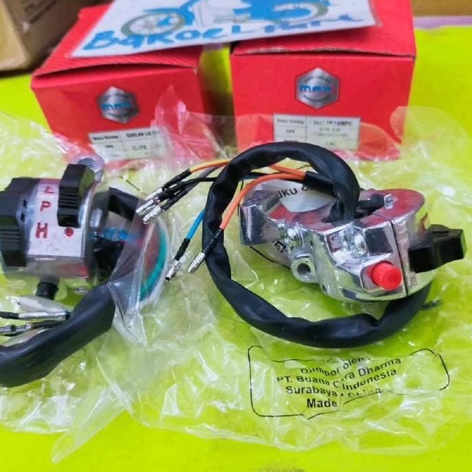 HOLDER SAKLAR TOMBOL MOTOR HONDA C70 BEBEK ULUNG DOUBLE STATER MOTORCYCLE SEPEDA ORIGINAL DAN TERPER