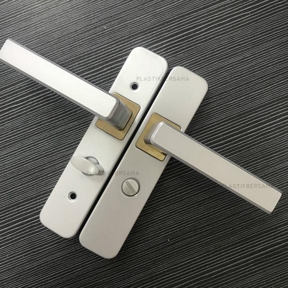 Gagang Pintu Kamar Mandi Kecil MURAH full set / Minimalis/ Kunci pintu toilet