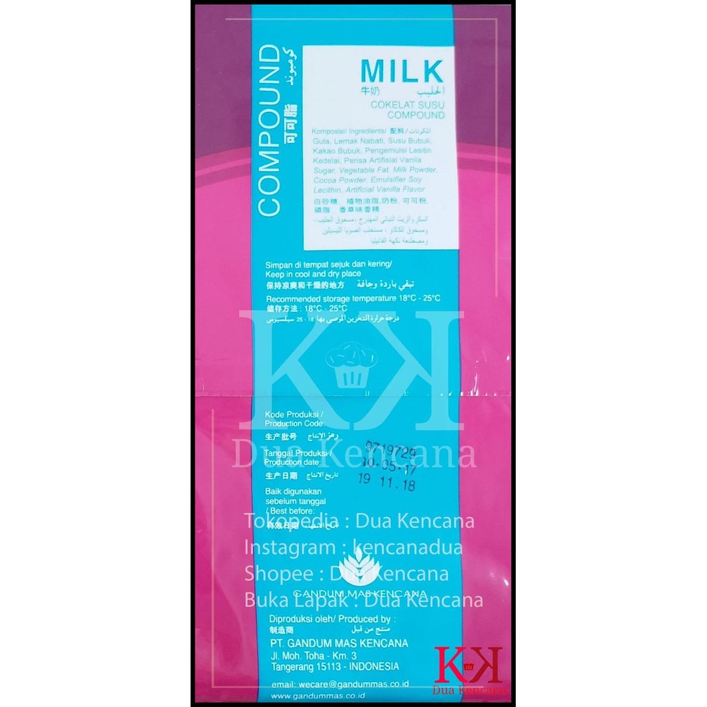 

Terlaris Colatta Milk Compound 1 Kg Coklat Susu Compound Chocolate Collata Good Quality