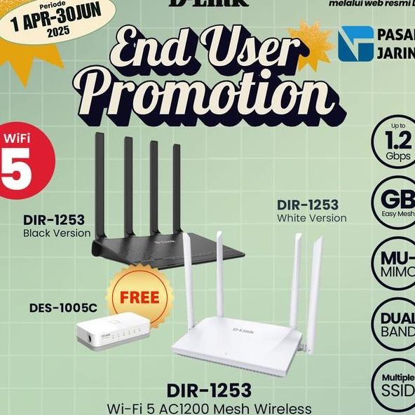 Dlink Dir1253 Ac1200 Mumimo Mesh Wireless Gabit Router Dual Band