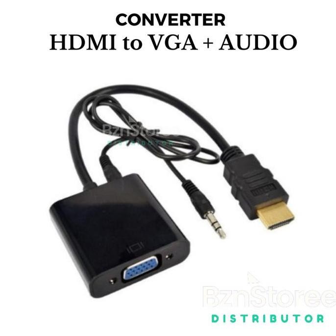 Produk Terbaik] Converter Hdmi to Vga +audio / Kabel konverter hdmi to vga /Konverter accessories