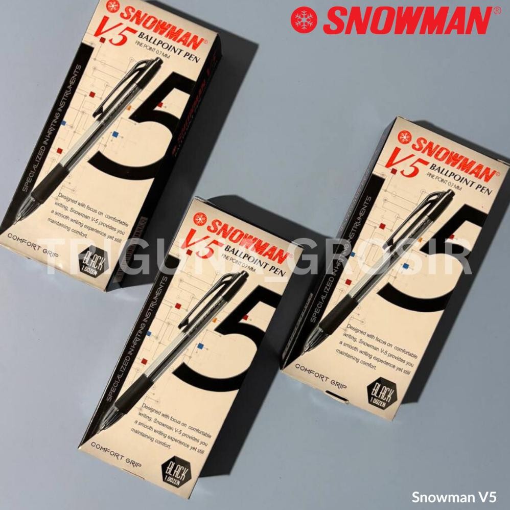 

Pulpen Snowman V5 0.7mm (12 pcs) DiM