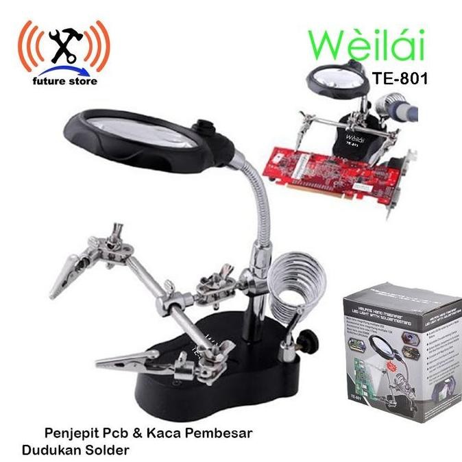 

Sale Weilai Te-801 Penjepit Pcb & Kaca Pembesar &Dudukan Solder Original