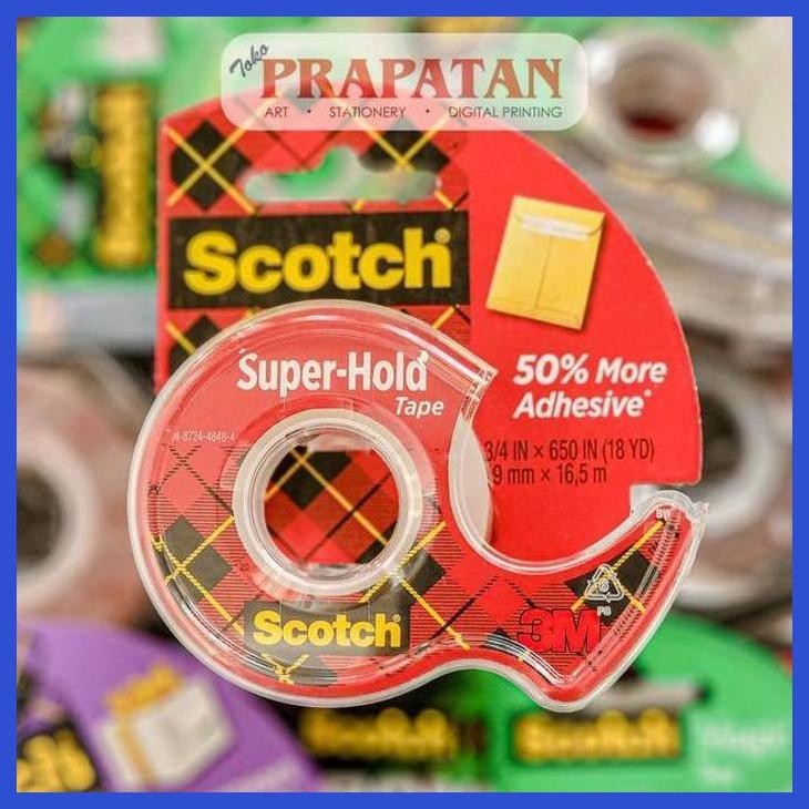

( SEKOLAH / LUKIS ) PROMO SCOTCH SUPER HOLD TAPE | ISOLASI BENING | SELOTIP (SENI / MENGGAMBAR / ART / KERAJINAN ) PRIVASI AMAN