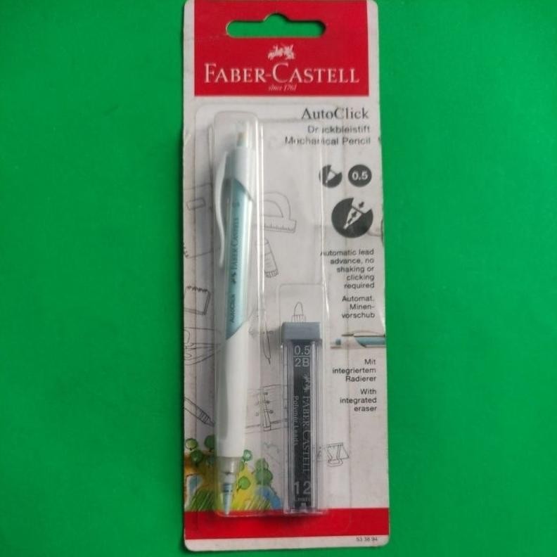 

Pensil Auto Click Faber Castell 0.5 Kemasan free refill 1 pak DiM