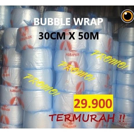 

Bubble Wrap Putih Bening 30CMx50M Bagus Tebal Bubblewrap Bandung Plastik Buble Warp Roll DiM