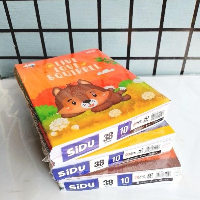 

Buku Tulis Sidu Sinar Dunia 38 Lembar ( Pak 10 Buku )