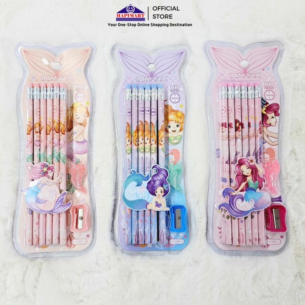 

Pensil Raut HB Motif Putri Duyung Set Alat Tulis Sekolah Lucu 12Pcs DiM