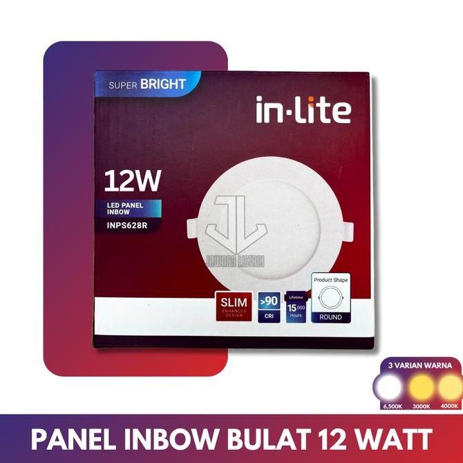 Led Panel Inlite In-Lite 12W 12 W 12Watt Bulat Inps 628 R Inps628R