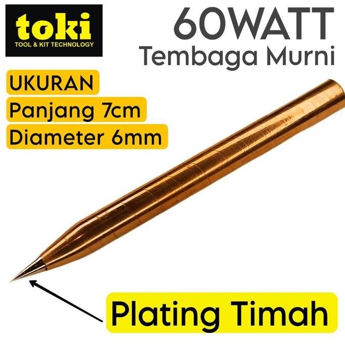 Mata Solder 60W Tembaga Murni Tekiro Dll