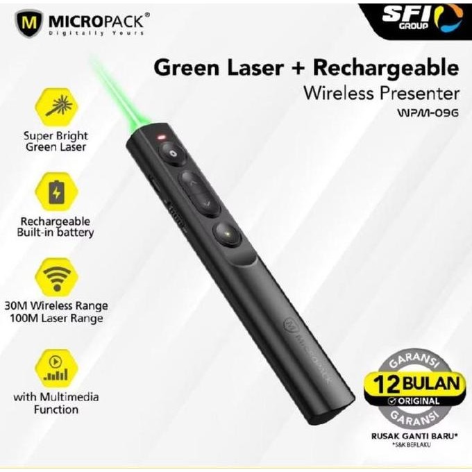 

Sale Micropack Wireless Presenter Green Laser (Wpm-09G)