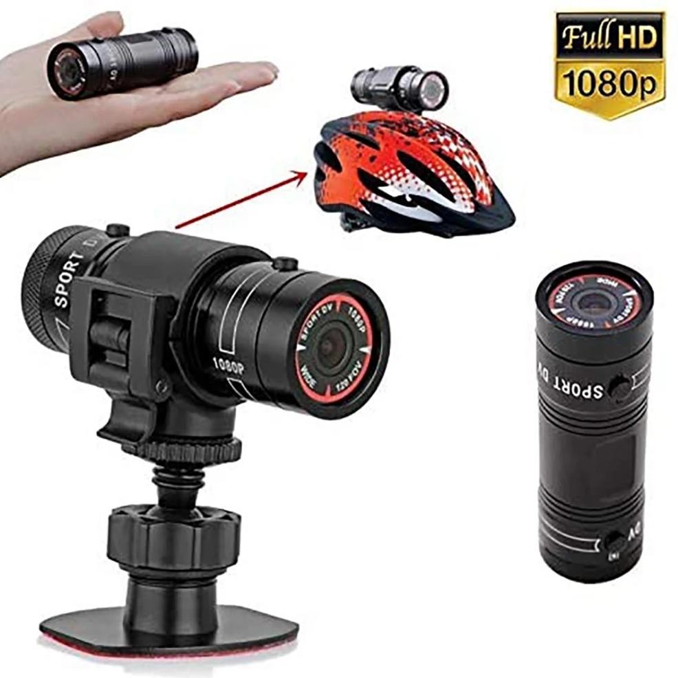AM-F9 Mini Sports Camera 1080P Outdoor Riding Motorcycle Helmet Sports DV Camera Video Waterproof Bi