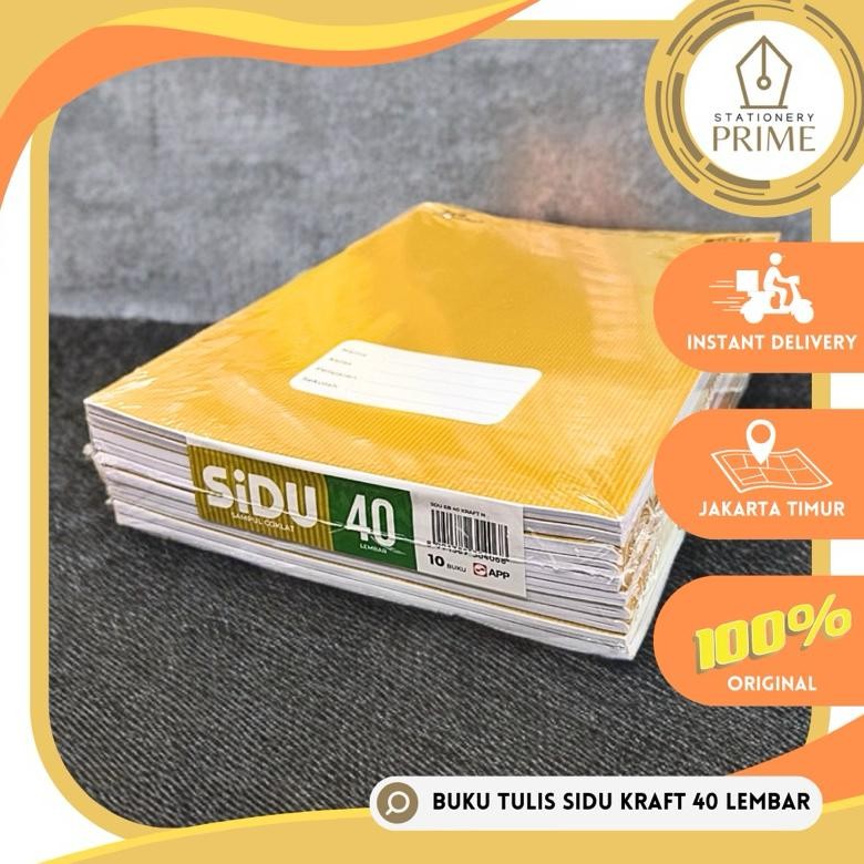 

Buku Tulis SiDU Sampul Coklat 40 Lembar / SiDU Kraft Craft 40 Lembar ( 1 Pack Isi 10 Buku )