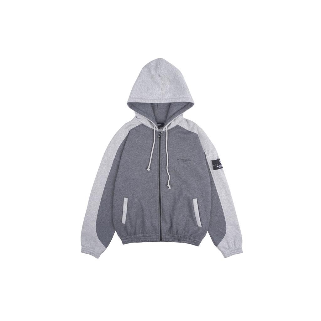W.Essentiels Hoodie Bergeroo Cut And Sew Oversize Zip Hoodie Asphalt Terbaru Best Quality 100% Origi