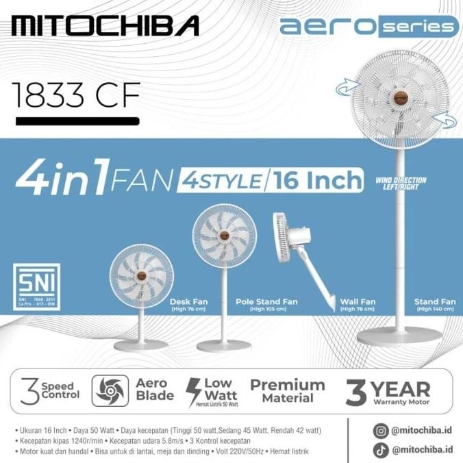 NEW Kipas Angin Mitochiba 1833 Cf / Kipas Angin Mitochiba Aero Series 1833 [terbaik][terlaris]
