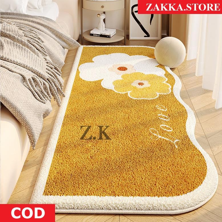 Karpet Bulu Lembut Estetik Karpet Kamar Tidur Minimalis & Cozy | ZAKKA