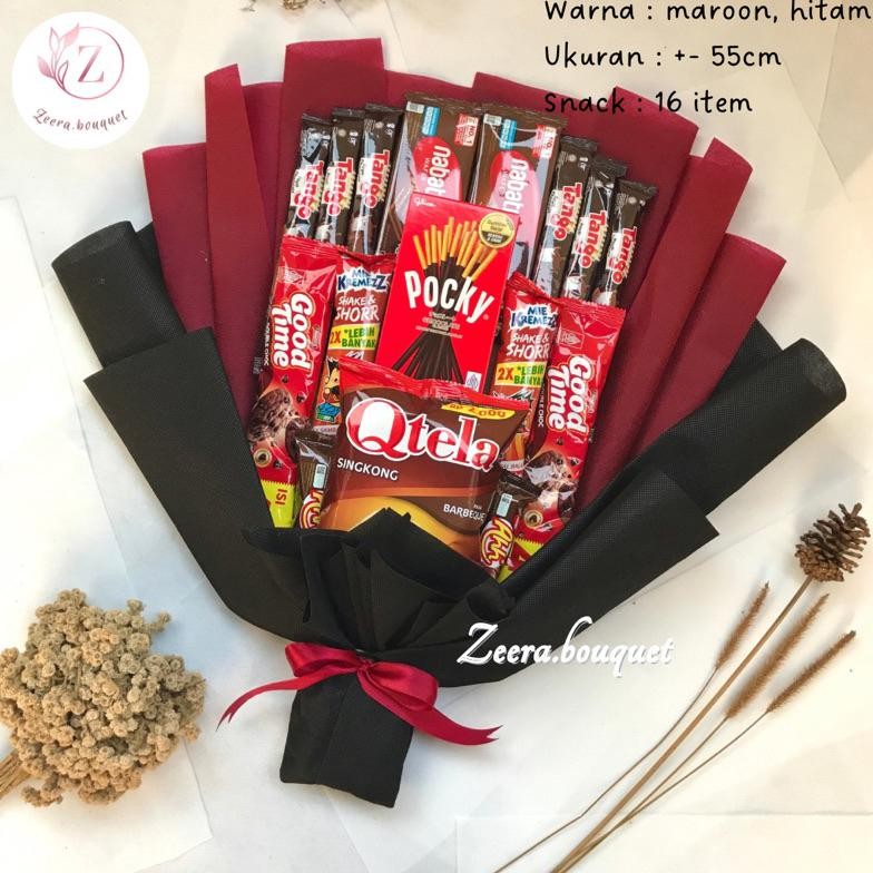 

READY STOCK (B17) Bucket snack/buket snack/bouquet [INCLUDE: Greeting card+packing]