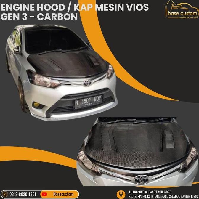 " Engine Hood / Kap Mesin For Vios Gen 3 - Carbon "