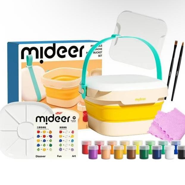 

Mideer Portable Gouache Paint Buet Set Art Mainan Painting Drawing Menggambar Melukis Anak Cat