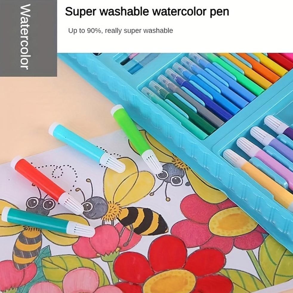 

Dotding208 Pcs Set Crayon Pensil Warna Pensil Kuas Cat Krayon Pastel Minyak Pena Cat Air Pensil Warna-warni Alat Tulis Anak Perlengkapan Kantor Sekolah H399